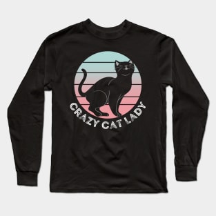 Crazy Cat Lady, Cat Merch Design Long Sleeve T-Shirt